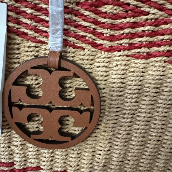 Tory Burch Miller Straw Stripe Tote - Picture 6 of 6